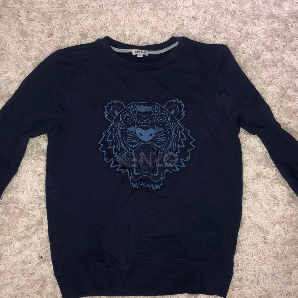 KENZO lion graphic embroidered sweatshirt/sweater